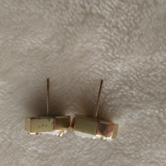 Kendra Scott Taylor Iridescent Drusy Earrings Gold Statement Studs - Picture 5 of 8